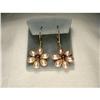 10K YG Amethyst Pink Cultured Pearl Earrings #1831545