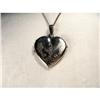 Estate 14K WG Gold Floral Heart Locket Pendant #1831558