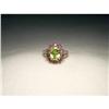 Image 1 : 14K YG Filigree Amethyst Peridot Diamond Ring #1831599