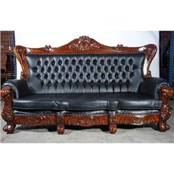 FABULOUS ORNATE VICTORIAN MAJESTY LEATHER SOFA #1831738