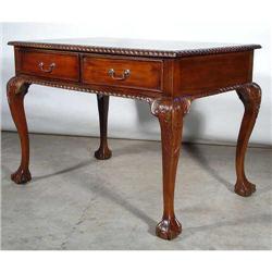 CHIPPENDALE BALL CLAW 2 DR WRITING DESK TABLE #1831740