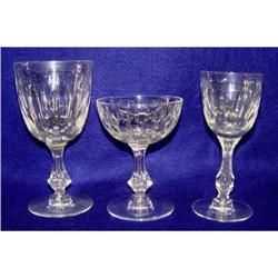 Vintage Lead Crystal Wine Goblet Glass Stemware#1831777