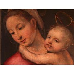 ITALIAN OIL ON CANVAS MADONNA C1750 #1831787