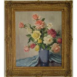 Lovely BOUQUET OF ROSES LISTED V. A. RICHARDSON#1831804