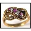 Image 1 : Unique 18K Yellow Gold Ruby and Diamond Ring #1858349