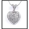 Image 1 : 18K WHITE GOLD HEART SHAPE DIAMOND PENDNAT #1858370