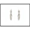 Image 1 : Simple 18K White Gold Diamond Hoop Earrings #1858391