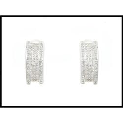 Shining 18K Diamond Earrings #1858398