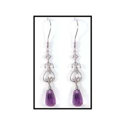 LONG PLATINUM DANGLE EARRINGS WITH #1858400