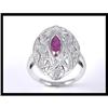 Image 1 : Estate 18K White Gold Ruby and Diamond Ring #1858458