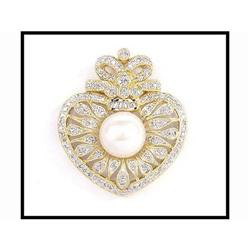 132 Diamond Pearl Yellow Gold Pendant(price was#1858507