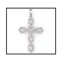 PLATINUM 48 DIAMONDS CROSS PENDANT(price was #1858509