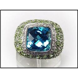 11.80 CARAT GEM AQUAMARINE COLOR TOPAZ PERIDOT #1858515