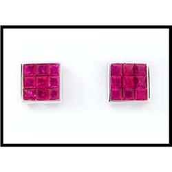 Invisible Set Ruby Earrings(price was $1,350) #1858516