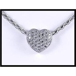 Sparkling Heart Shaped Diamond Pendant #1858542