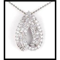 84 SPARKLING DIAMOND PENDANT OF 18K WHITE GOLD #1858544