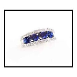 Fine Color Sapphires Diamond 18K Ring(was $800)#1858558