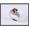 Image 1 : 18K White Gold Pink Tourmaline and Diamond #1858574