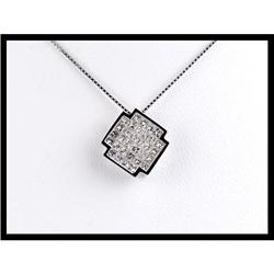 18K White Gold Diamond Pendant. #1858585