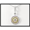 Image 1 : A Pretty 18K Two Tone Pendant with Diamonds #1858615