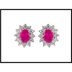 FINE RUBY DIAMOND EARRINGS WERE $4,000.00 #1858664
