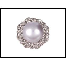 WORLD CLASS PEARL DIAMOND RING WAS $1,250.00 #1858681