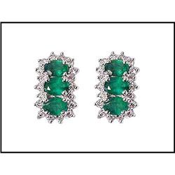 ELEGANT EMERALD DIAMOND EARRINGS (were $995.) #1858685