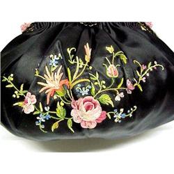 20's Exquisite Ribbon  Embroidered Purse #1858745