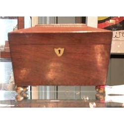 Regency Mahogany Tea Caddy 19th Century #1858787