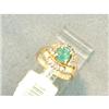 0.68ct Emerald & Diamond 14k Yellow Gold Ring #1858826