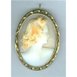 SHELL CAMEO OF A RED-HAIRED LADY #1858847