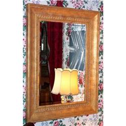 20th Century Beveled Mirror Ornate Gold Leaf #1858921