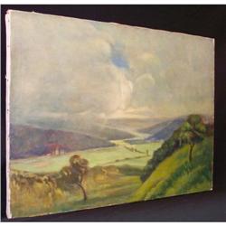 Oil on Canvas Modern Landscape Hungarian Signed#1858923