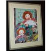 Image 1 : Watercolor Painting Raggedy Anne & Andy Signed #1858924