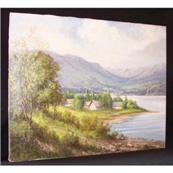 Oil on Canvas Landscape Hungarian Signed #1858928