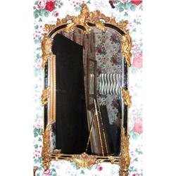 French Styled Mirror Black & Gold Wood Frame #1858933