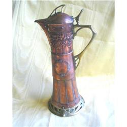 ARTS & CRAFTS "MIXED METALS" PITCHER/SIGN #1858953