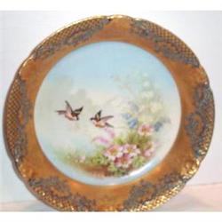 Hand Painted Limoges Bird and Floral Bowl #1858973