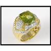 Image 1 : A Geogrous 18K Yellow Gold Peridot Ring #1858983