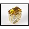 Image 1 : 18K Yellow Gold Citrine and Diamond Ring #1858987