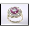 Image 1 : Lovely 18K Yellow Gold Ruby and Diamond Ring #1858991