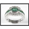 Image 1 : Pretty and Sparkle Emerald Diamond Ring #1859002