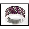 Image 1 : Sparkle 18K White Gold Ruby Ring #1859023