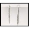Image 1 : 14K White Gold Hoop Style Diamond Earrings #1859030