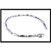 Image 1 : NICE 18K WHITE GOLD DIAMOND LINK BRACELET #1859060