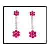 Image 1 : COLLECTION QUALITY RUBY DIAMOND EARRINGS OF 18K#1859067