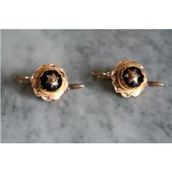 beautiful victorian hanging earrings gold with #1859115