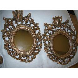 Antique italian pr of Silver framed Mirrors! #1859157