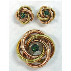 1940s Brooch and earring set #1859228