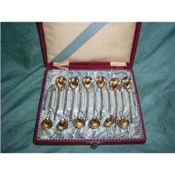 12 Antique Russian Silver Tea spoons #1859234